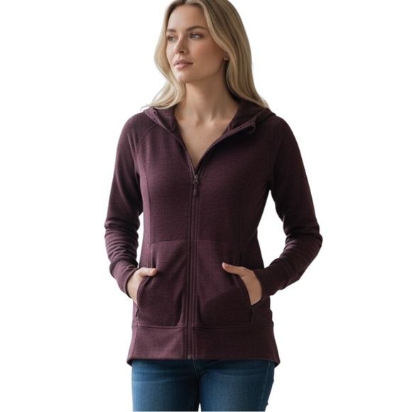 Eddie Bauer Jackets & Blazers - Eddie Bauer‎ Full-Zip Active Hooded Jacket, Women's, Dark Burgandy, Size Large